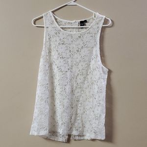 White lace tank top
